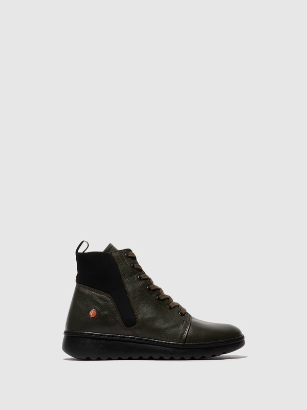 Lace-up Ankle Boots EDIN713SOF MILITARY/BLACK NEOPRENE